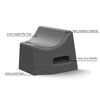 grey squatseat with annotations about features
